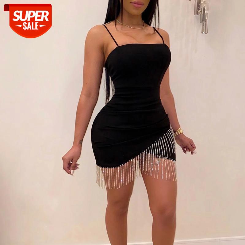 

Sexy Dresses Woman Party Night Birthday Tassel Split Sleeveless Bodycon Dress Summer Elegant Suspender Short Mini Pencil Dresses #Op6b, Black;gray