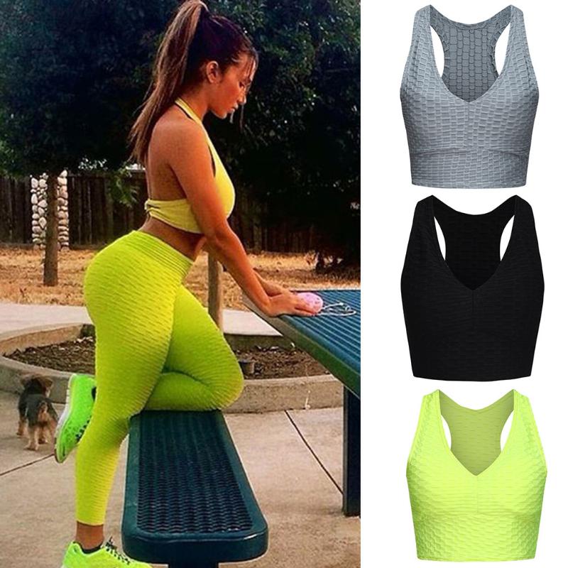 

Seamless Top Sports Bras Crop Top Fitnes Gym Honeycomb Elastic Body Sportswear Bralette Push Up Brassiere Bra Underwired