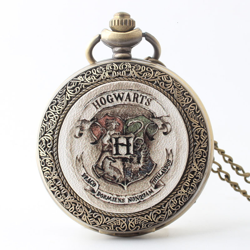 

New Hogwarts School Bae Classic Trend Harry Potter Souvenir Pocket Watch, Slivery;golden