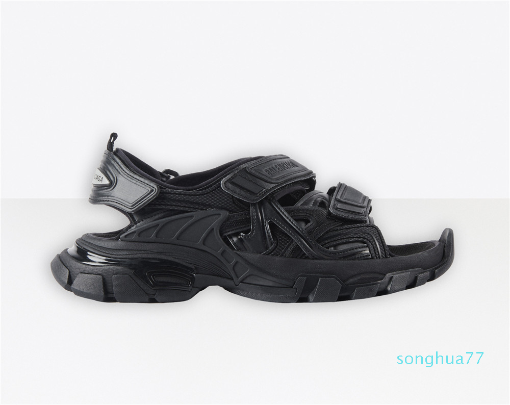 

New track sandals Platform Fashion men Women mens Sneakers slippers Pink White Black Blue Slides Beach Casual Shoes Thick bottomed sty
