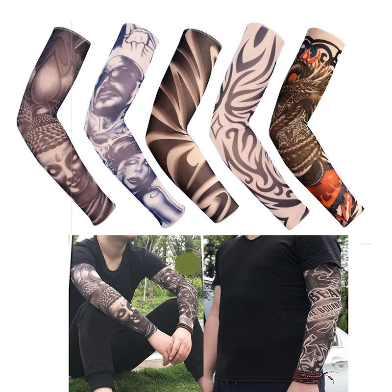 

1Pc Outdoor Cycling Sleeves 3D Tattoo Printed Arm Warmer UV Protection Bike Bicycle Sleeves Arm Protection Ridding, 13