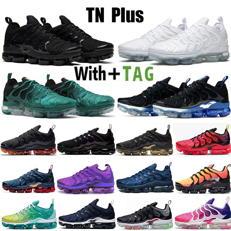 

2021 Top Quality Cushion OG TN Plus Mens Women Running Shoes Triple White Black Royal Midnight Blue Navy Atlanta USA Red Sneakers Trainers Size 36-45, 30