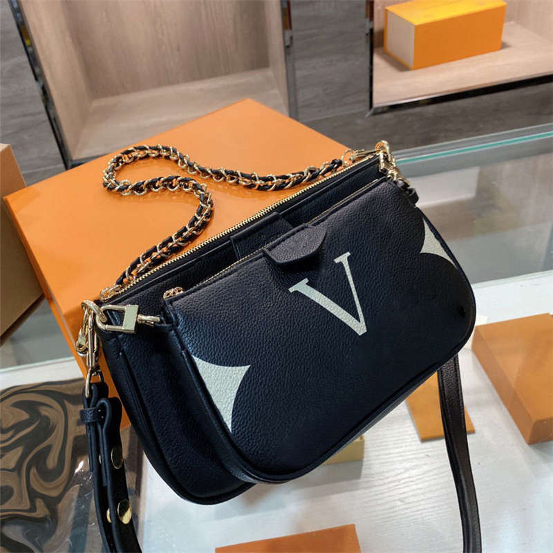 

Women Crossbody Bag 3pc Letter Embossed Shoulder Bags Designer Fashion Handbag High Quality Multicolors Handbags, Red