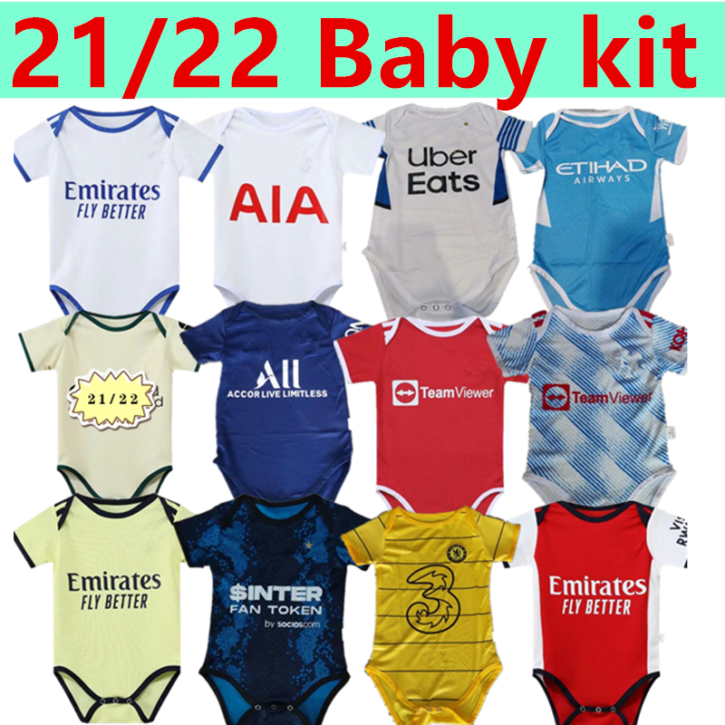 

21 22 Baby kit soccer jerseys national team 6 to 18 months football shirts Ball Infant kits Squad Bodysuit 2021 2022 Crawling clothes home maillots futbol