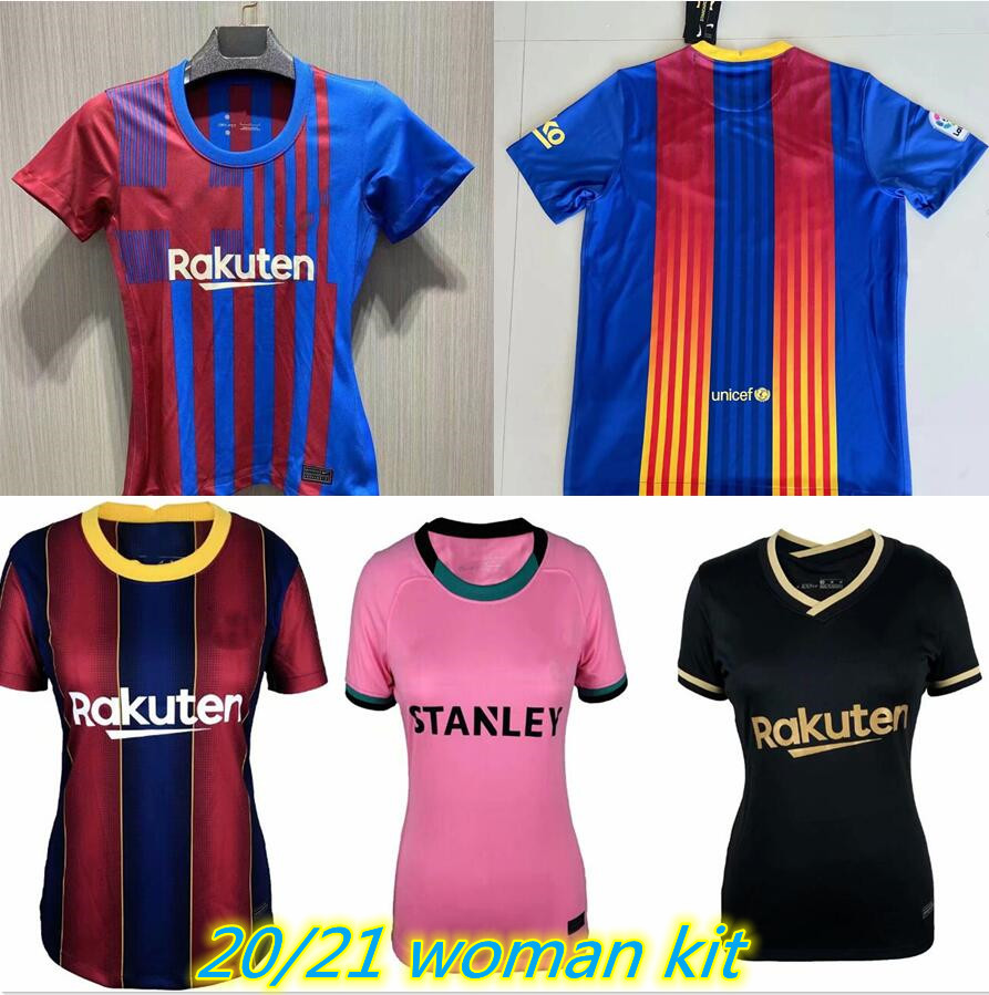 

21/22 woman Barca Jerseys Sets 20 2021 2022 soccer jersey home away MESSI GRIEZMANN COUTINIHO football shirts uniforms