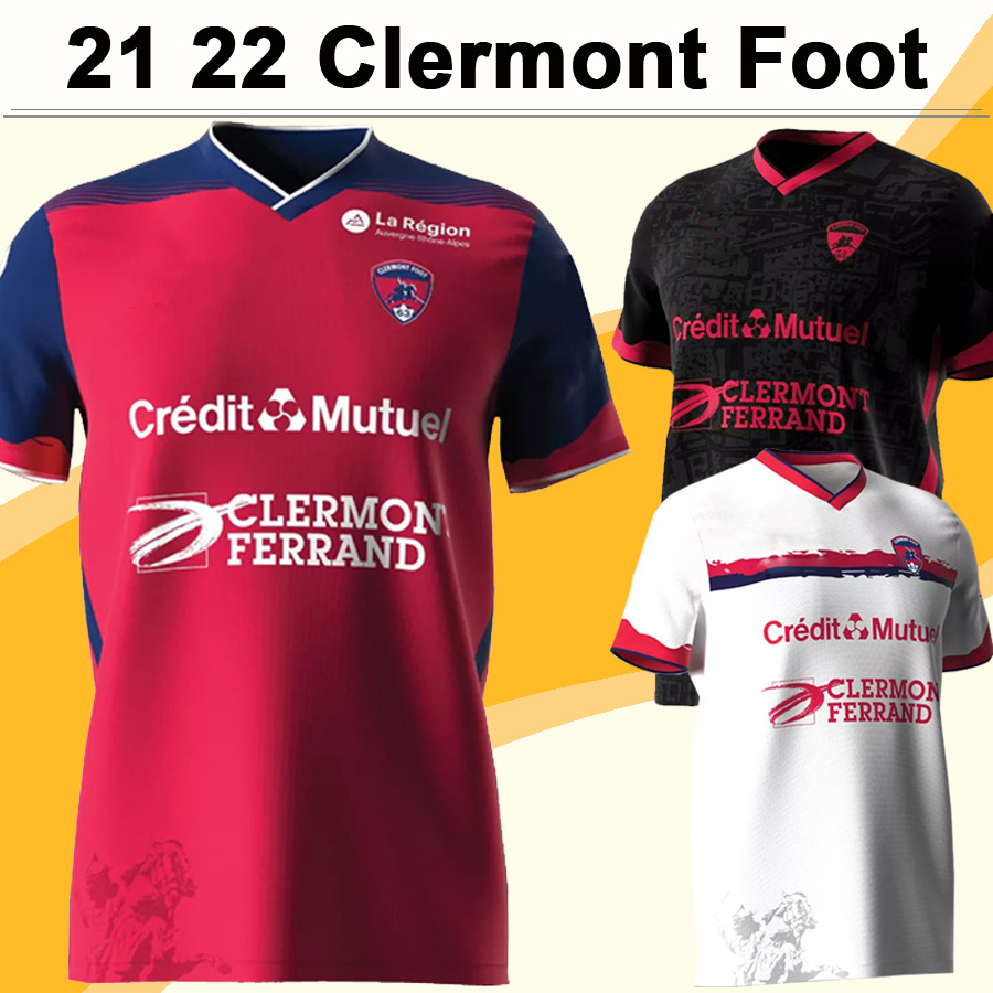 

21 22 Clermont Foot TELL IGLESIAS BERTHOMIER Men Soccer Jerseys DOSSOU BAYO HOUNTONDJI Home Away 3rd Shirt Short Sleeves Adult Uniforms, Black;yellow