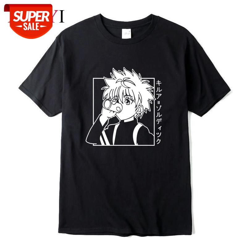 

XIN YI Men's Casual High Quality 100% Cotton T-shirt Tops Kawaii Hunter X Hunter Tshirt Killua Zoldyck T-shirt Anime Tee Shirt #Ug41, White;black