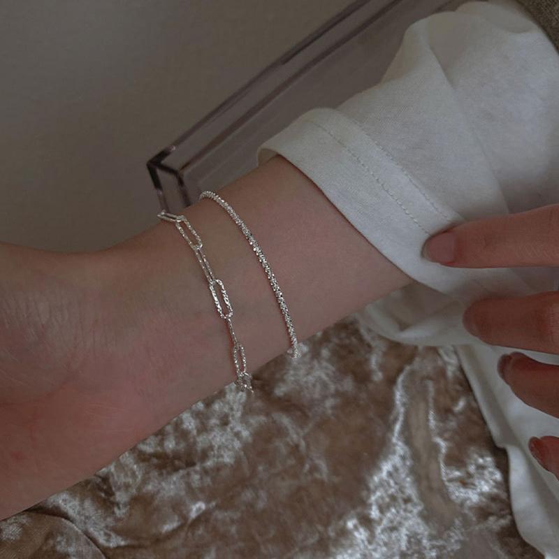 

Link, Chain Korea Fashion Bracelets Gypsophila Adjustable Geometric Set For Women Bohemian Party Jewelry Gift