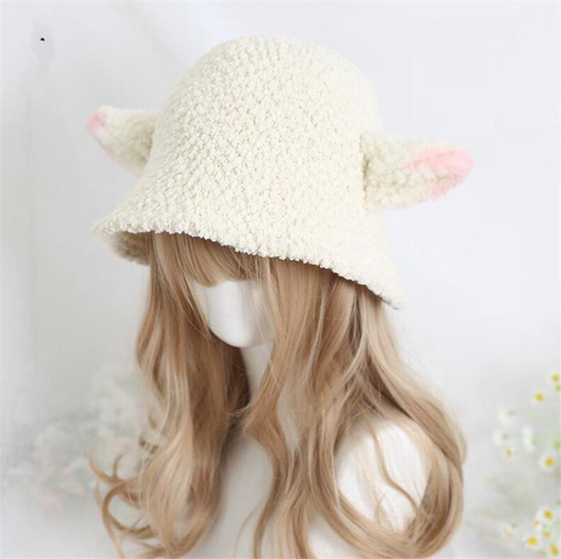 

Other Event & Party Supplies Lovely Handmade Lolita Lambs Wool Sheep Ear Bucket Hat Fisherman Winter Warm Cap B2037