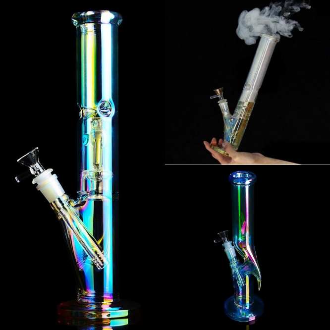 

hookahs water tube bongs rainbow glass bong Luminous oil dab dabber rigs pipes Downstem for smoking