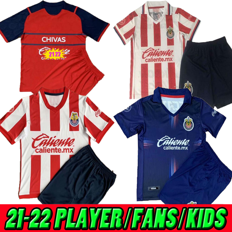 

115th Anniversary Chivas Soccer Jerseys 21 22 LIGA Mexicana Deportivo Guadalajara E.LOPEZ A.VEGA MACIAS U.ANTUNA Football shirt men  kit, 2020;home