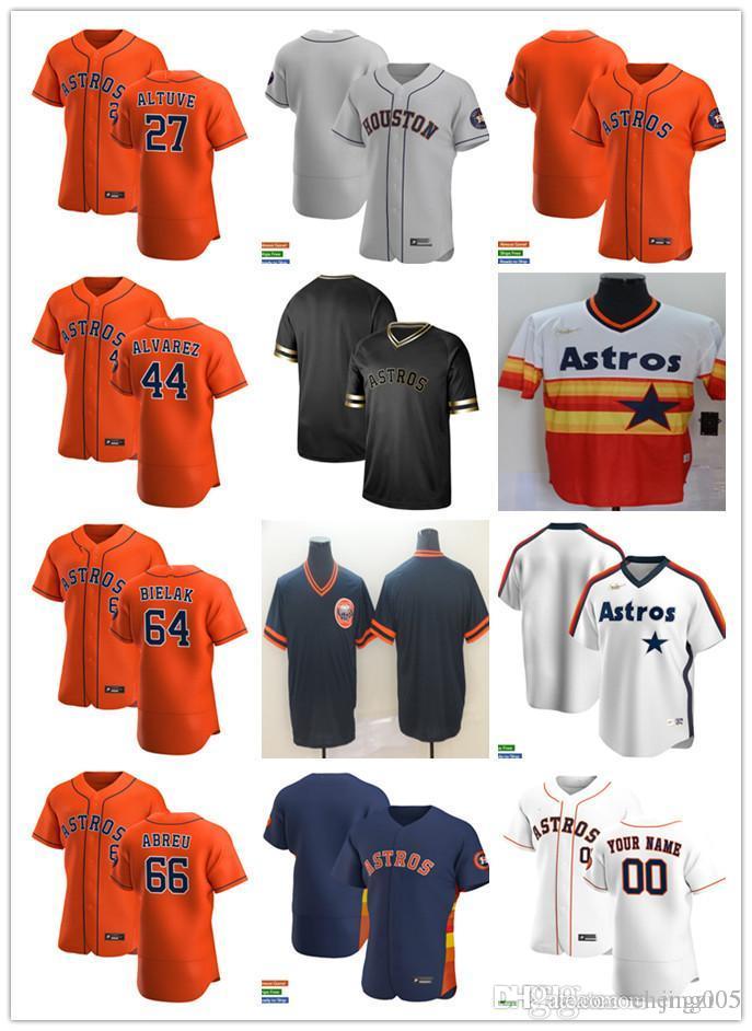 

Men Women Youth 66 Bryan Abreu 27 Jose Altuve 44 Yordan Alvarez 64 Brandon Bielak Custom Baseball Jersey Blank orange white navy, Colour