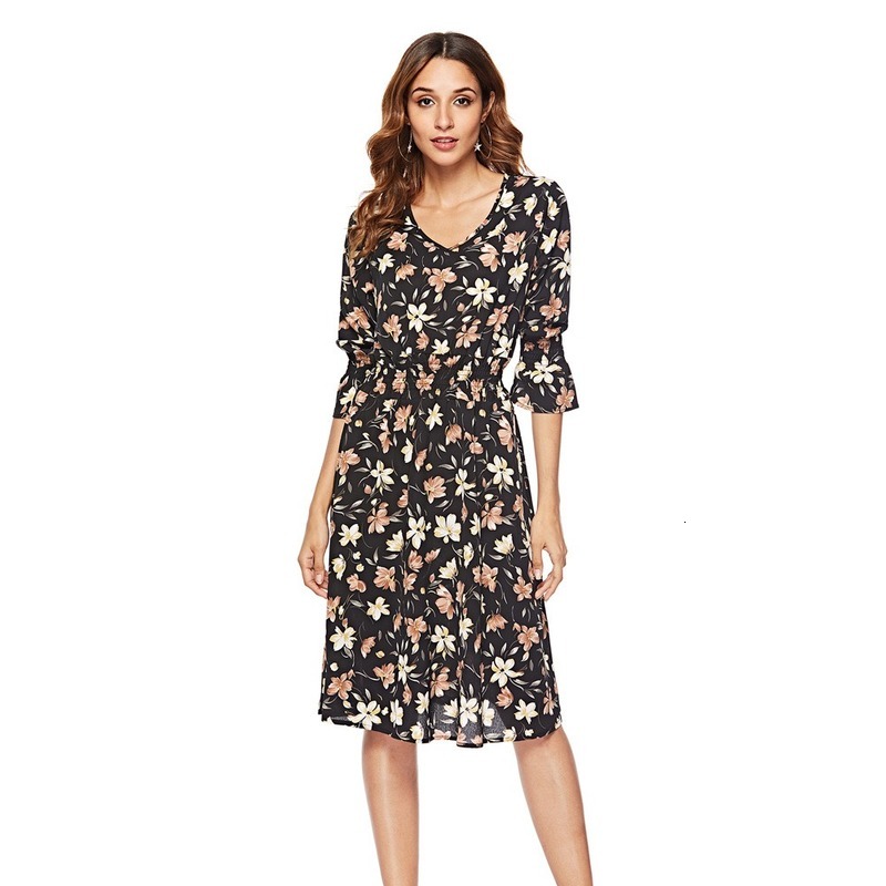 

2021 New Sun Printed Cotton Female Floral Womens Es Woman Clothes Boho Summer Half Sleeve Vestidos Women R5i9