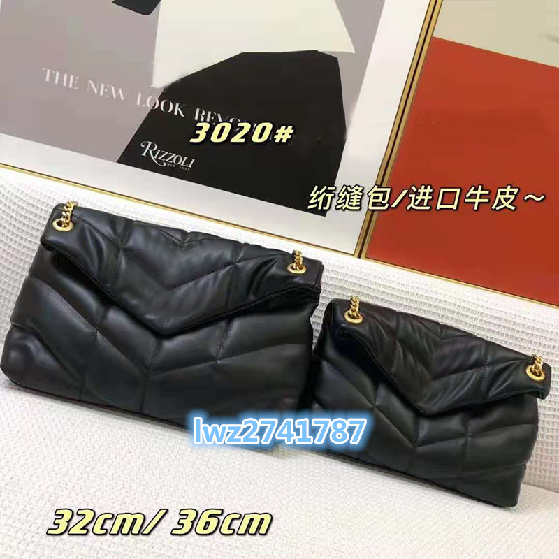 

New arrival high quality Genuine Leather Bag Designer Handbags Woman Bag Shoulder Bags, Swhite aintleatherlaurentsilver hardware