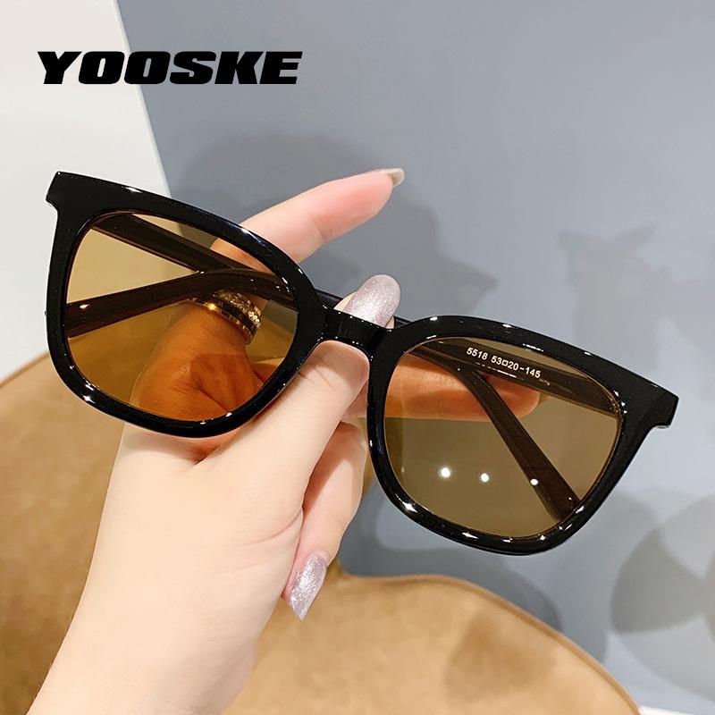 

Sunglasses YOOSKE Small Square Women Men Retro Brand Designer Vintage Yellow Sun Glasses Unisex Korean Style Eyewear