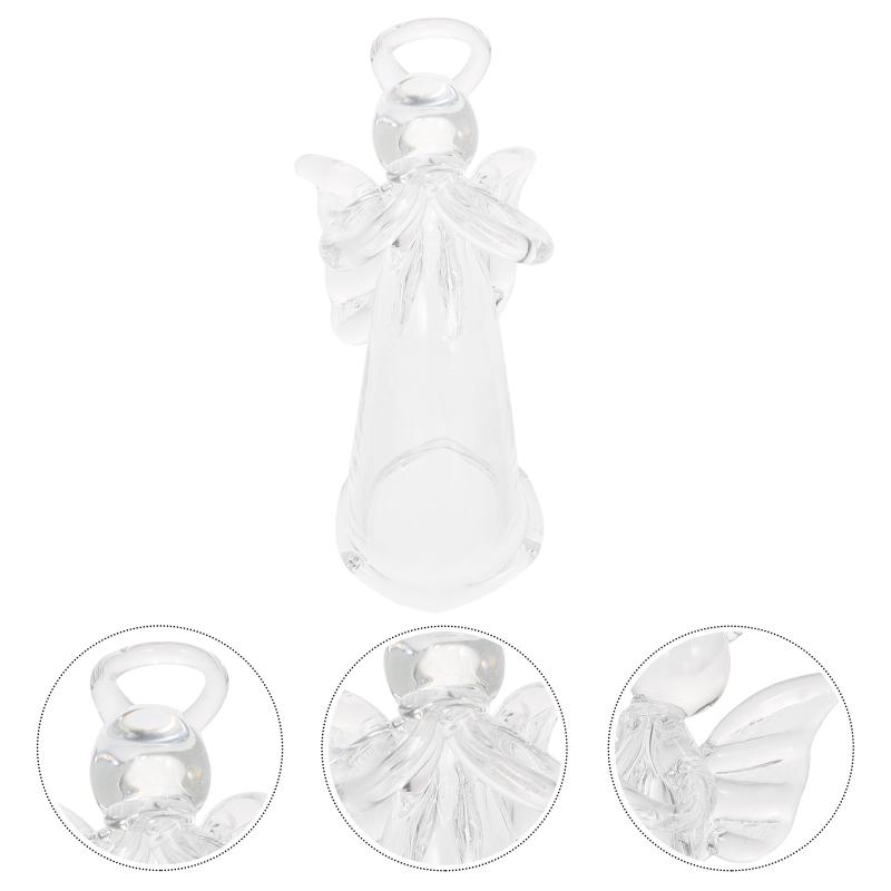 

Christmas Decorations 1pc Mini Angel Ornament Exquisite Glass Pendant Car Hanging