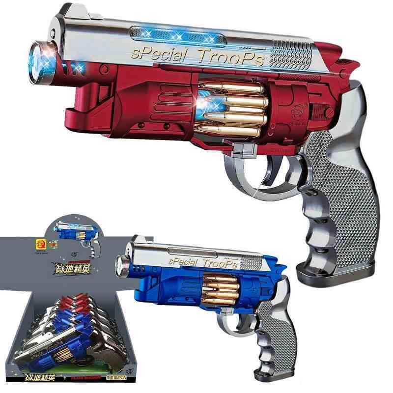 

music vibration nine electric pistols 696-46 bullet rotation light simulation shooting children's toys