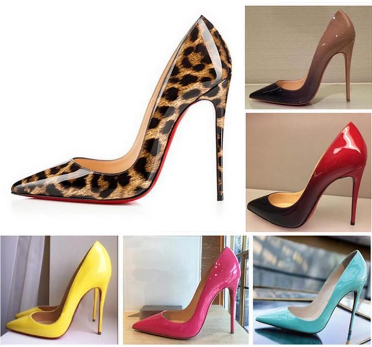 

With Box High Quality Fashion Heels printing classic Christians Bottoms High Heels Leopard print Wedding Pumps Dress Womens Womens Shoes Size 35-42, 4#