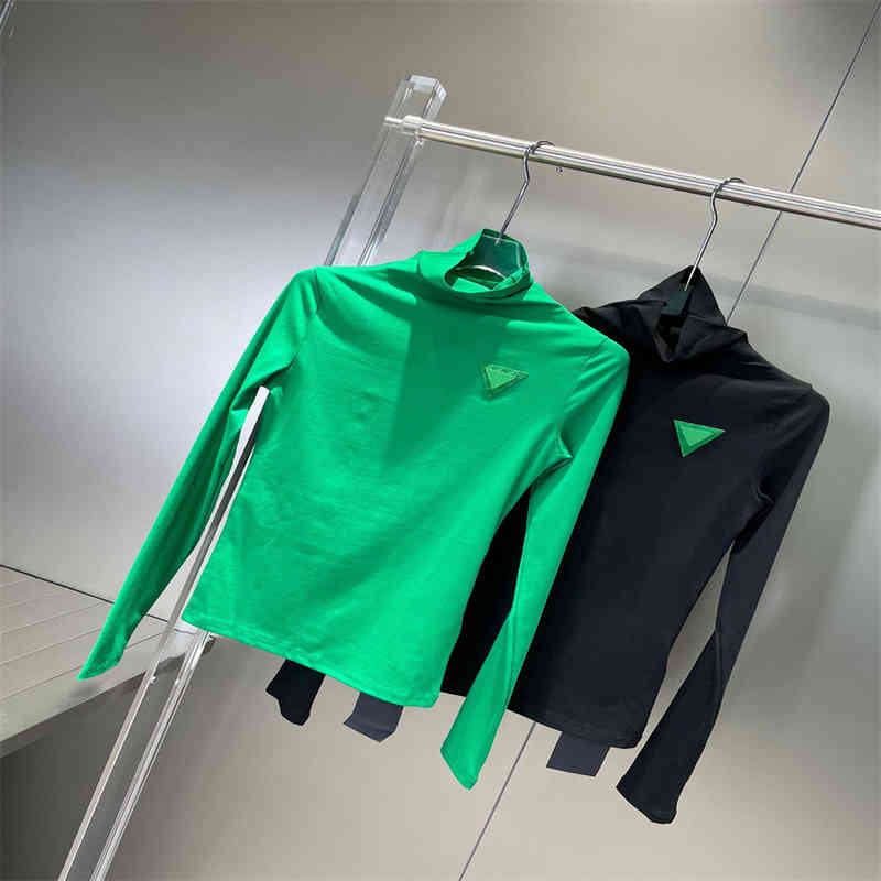 

T Shirt Women Tops Autumn Long Sleeve Bottoming Sweaters Casual High Collar Cotton Tee Blouse Femme, White;black