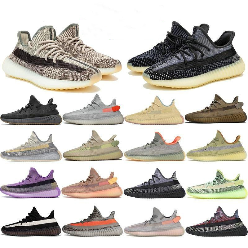 

2021 Top Kanye Running Shoes West Earth Desert Sage Cinder Zyon Linen Tail Light Flax Gid Black State 3M Reflective Yecheil Sports Sneakers