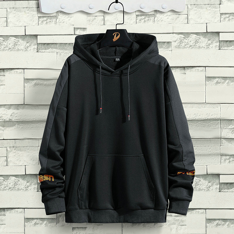 

New Hip Hop Hoodies Mens 2021 Autumn Casual Pullover Sweats Hoodie Fashion Streetwear Men Sweatshirts Hooded Male Tops Awoc, Black