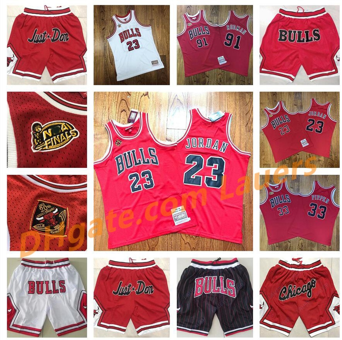 

2021 Vintage Men Chicago Bulls HWC Jersey 23 Michael JD 91 Dennis Rodman Scottie Pippen New Mitchell & Ness Basketball Jerseys, Black;red