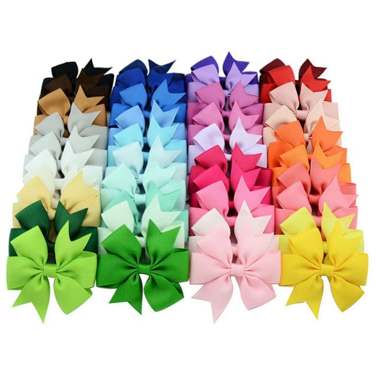 

Fashion Boutique Ribbon Bows For Hair Sticks Hairpin Hairs accessories Child Hairbows flower hairbands girls cheer 564, Slivery;white
