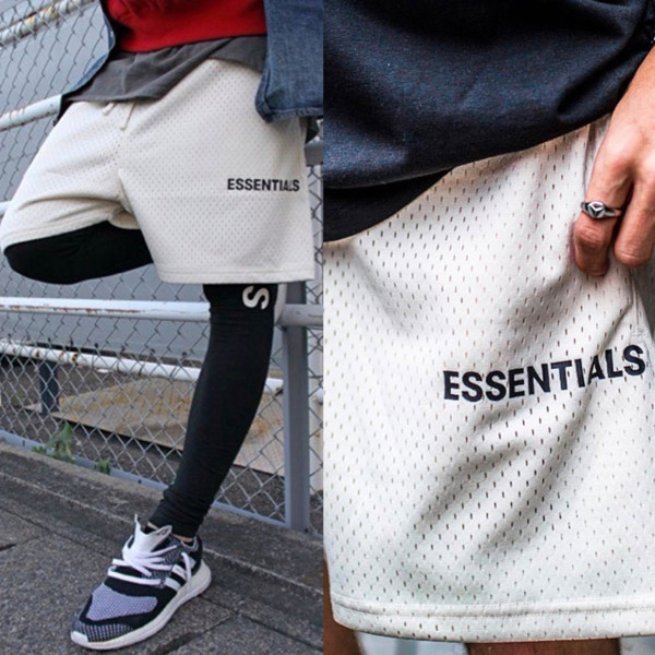 

Short Brand Fashion Essential Mesh Compression Streetwear Hip Hop Basketball Male Sports Fitness Men's Shorts, White;black