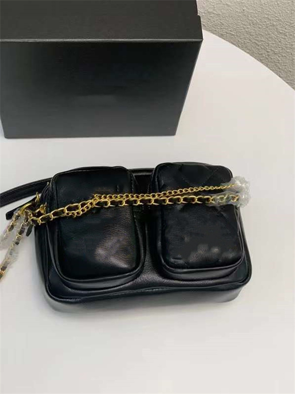 

2021 new high quality Genuine leather crossbody Bags Shoulder Bag Women's tote clutch flap Luxury Designer women fashion Evening Camera bag, Black