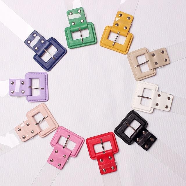 

Belts Transparent Belt Female Korean Decoration Simple And Versatile Fine Matching Dress Trend Fashion Personality, Black;brown