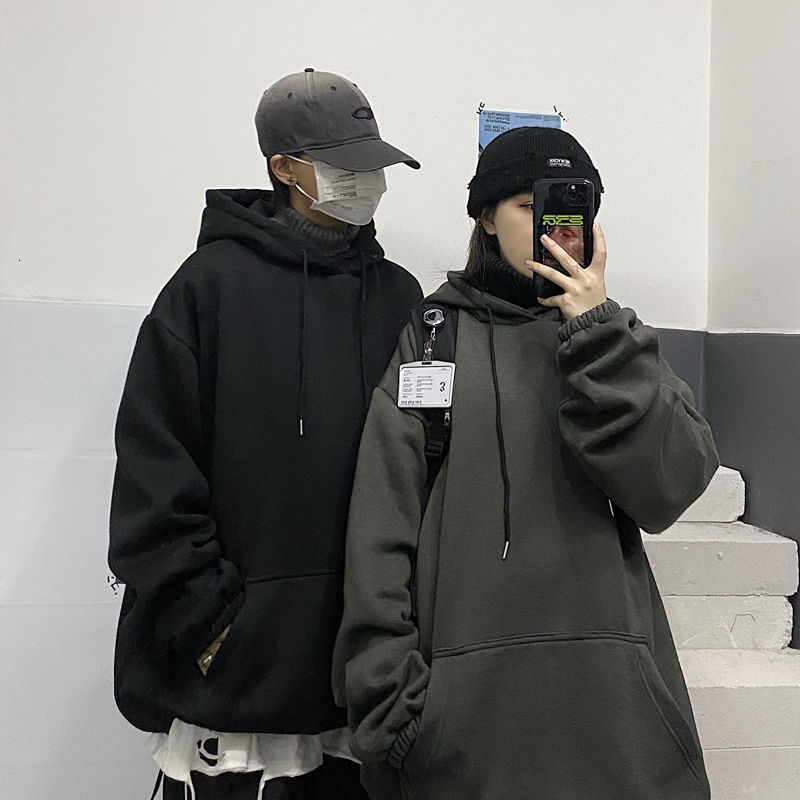 

2021 New Plus Veet Turtleneck Hoodies Men's Warm Fashion Fake Two-piece Sweatshirt Men Streetwear Hip-hop Pullover Hoodie Mens Mafy, Dark gray