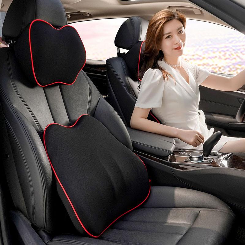 

Seat Cushions Car Headrest Neck Pillow Memory Foam Lumbar Support Adjustment Rest Back Cushion For Accessories A
