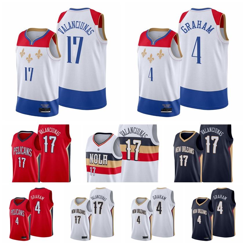 

custom men women youth17 Jonas Valanciunas 4 Devonte Graham Basketball New OrleansPelicansMen 2021 Edition City White Jersey