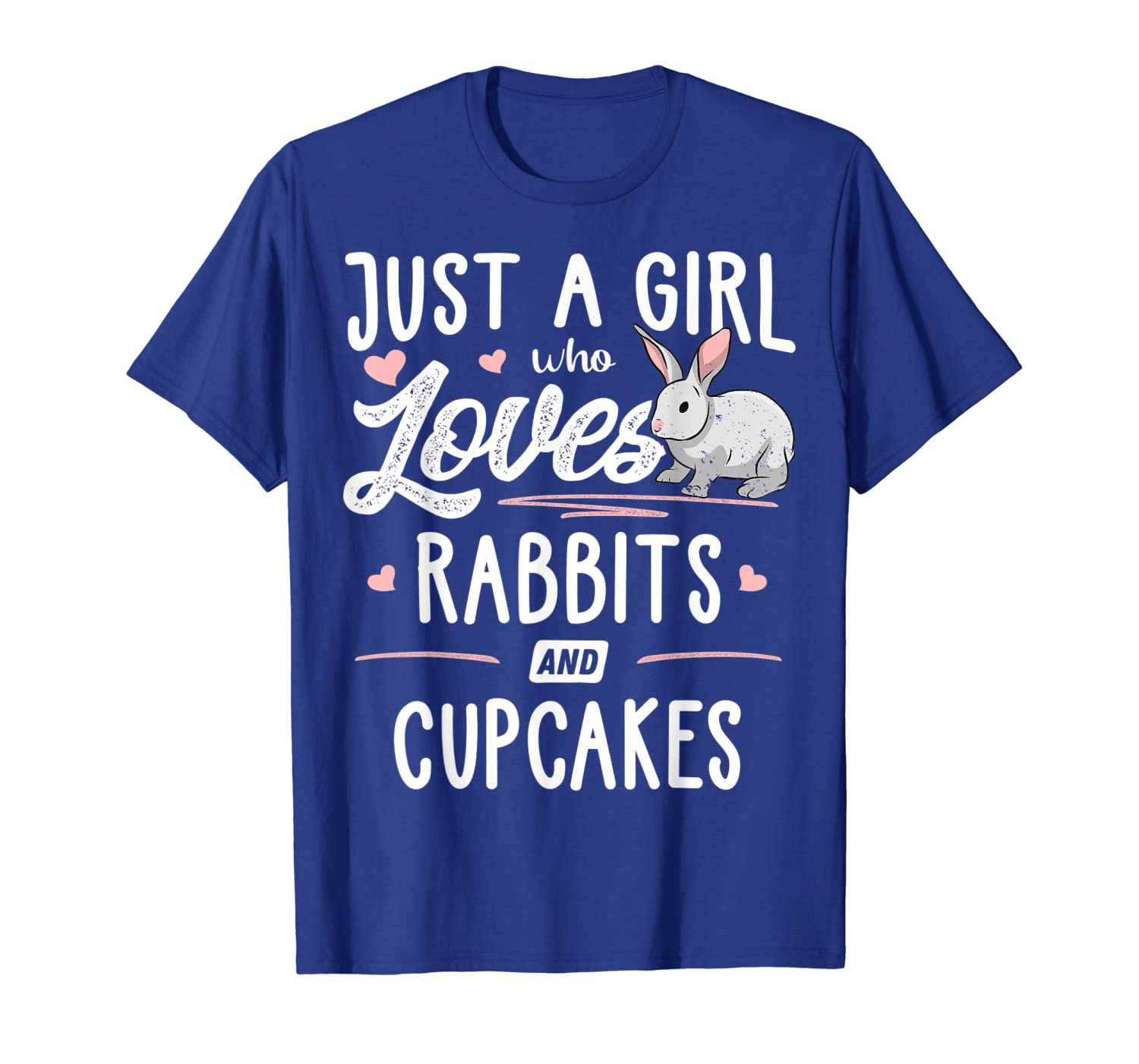 

Just A Girl Who Loves Rabbits And Cupcakes Gift Women T-Shirt, White;black