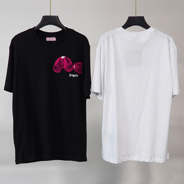 

Palm Guillotine bear cub shirt 21SS men printed t shirts Designers T Shirts Mens Designers Men S Clothing High Quality Brand shirts Casual S, White;black
