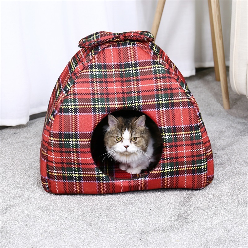 

2021 New Home the of Cotton Soft and Winter Warm Pet Folding Bed Dual-use Canine Nest Snuggly for Big Cat Middle Dog Qk0j