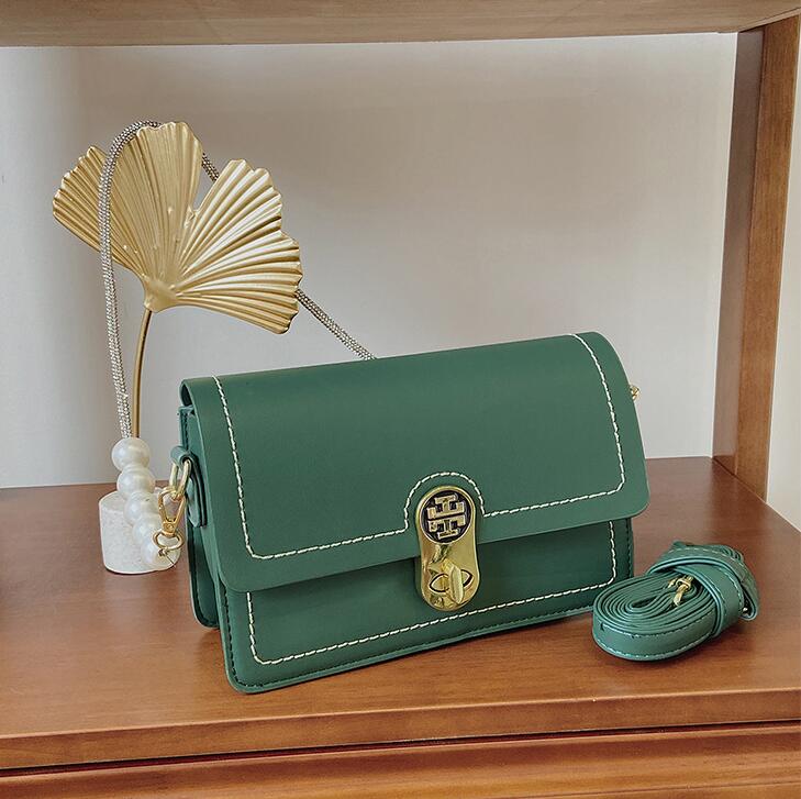 

Factory Outlet womens shoulder bags simple clamshell leather chain bag sweet small fresh solid color shaped women handbag elegant atmosphere Beads handbags