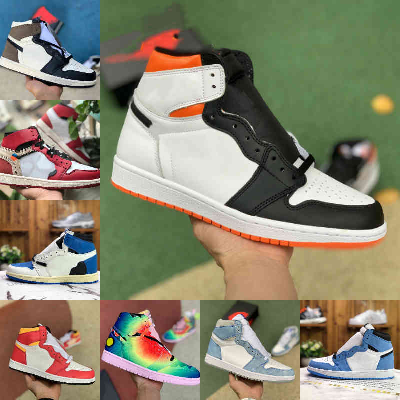 

Mens 1 High OG Basketball Shoes 1s Electro Orange UNC Patent UNIVERSITY BLUE J Balvin Hyper Royal DARK MOCHA JORDÃN Candy Banned Chicago Air