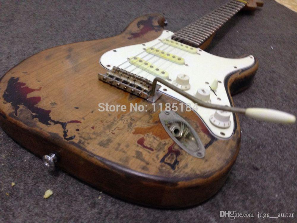 

Custom Caster New Style high quality Handmade RELIC Distressed ST Electric Guitar Faded Effect