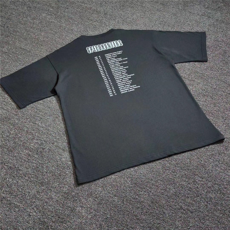 

New 2021 19fw Summer Latest Top Speedhunters Oversize T-shirt Men Women Short Sleeve Fashion Skateboard Hip-hop Kanye West Tees Es0y ZWZK