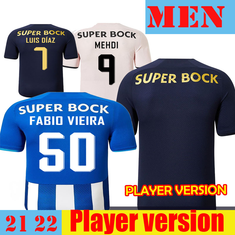 

Player Version 2021 2022 MEHDI LUIS PóRTO DíAZ Soccer Jerseys PEPE FABIO VIEIRA MATHEUS T. MartInez EVANILSON Football Shirt 21 22 FC Men Kids Kit Uniforms Home Away 2XL, Player version home no patch