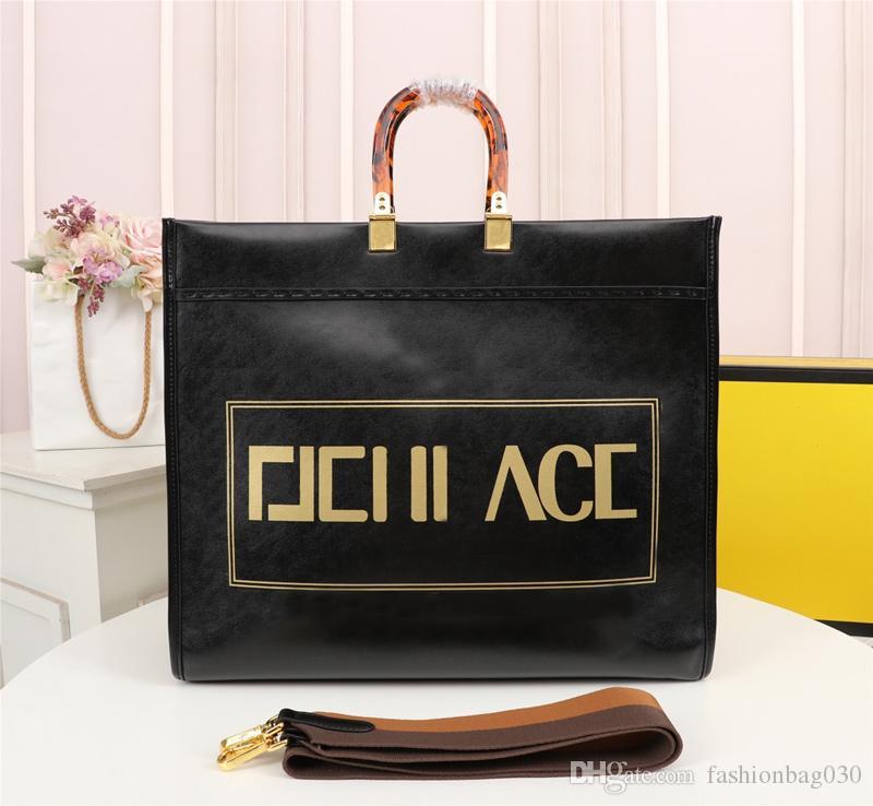 

Designer handbags ladies brown leather shopping bag fashion luxury one-shoulder messenger bag classic amber double handle large-capacity let