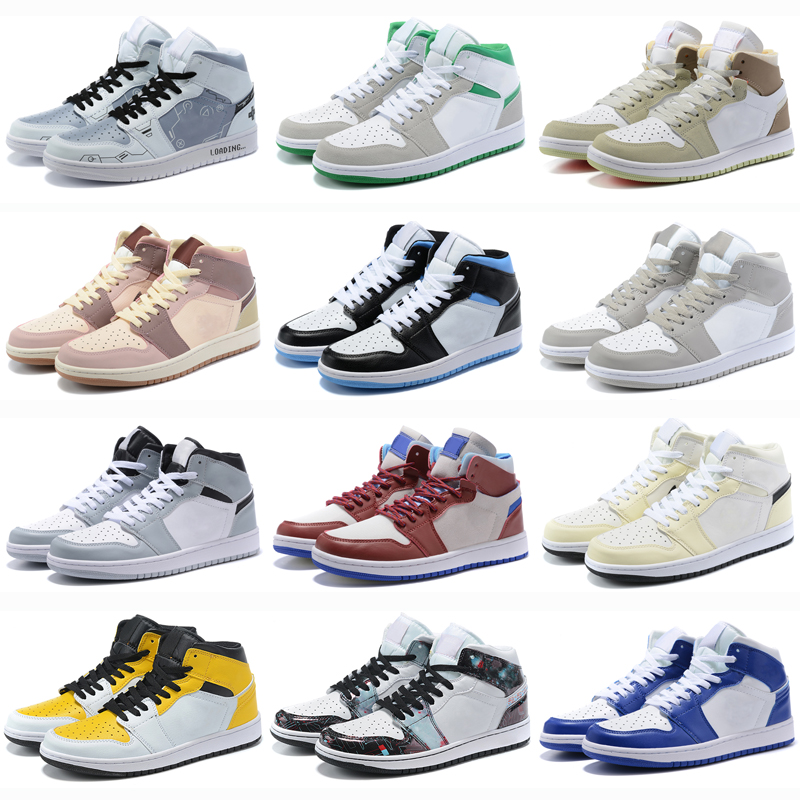 

Jumpman 1 high OG basketball shoes 1s Bordeaux University Blue dark mocha bred shadow UNC twist seafoam Bred Patent Court Purple men women Sneakers trainers, As photo 4
