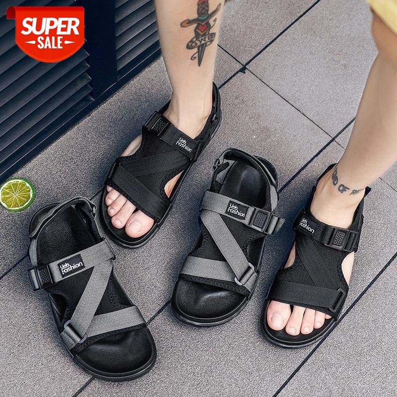 

Men Sandals Gladiators Casual Roman Shoes Outside Breathable Mens Sandals Summer Comfortable Light Sandalias Hombre Plus Size 46 #UL0Y, Black