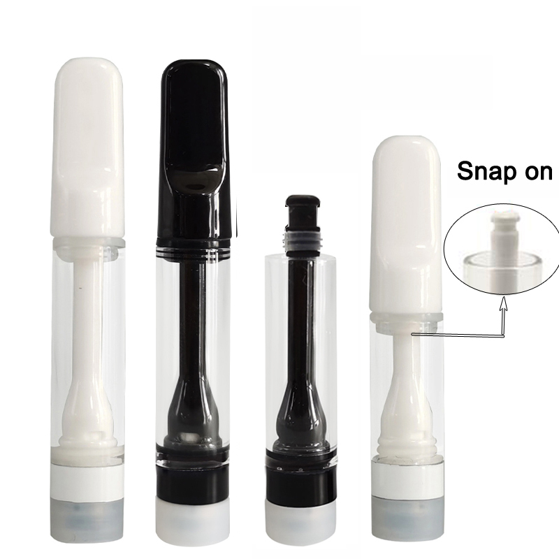 

Full Ceramic Vape Cartridges Hand Snap on 1ml 0.8ml Glass Tank Vape Pen Carts 510 Thread Oil Cartridges Lead FREE Ecigs Atomizers