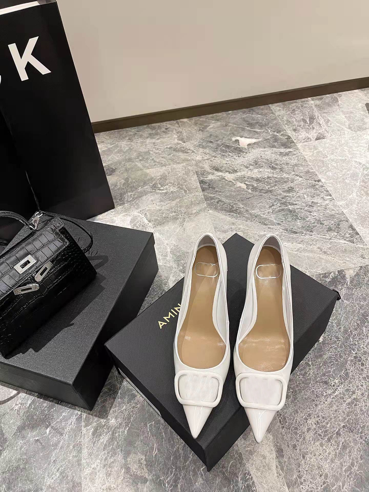 

New style leather women's shoes heel 4cm 6cm 8.5cm Italian multicolor fashion all-match designer shoes