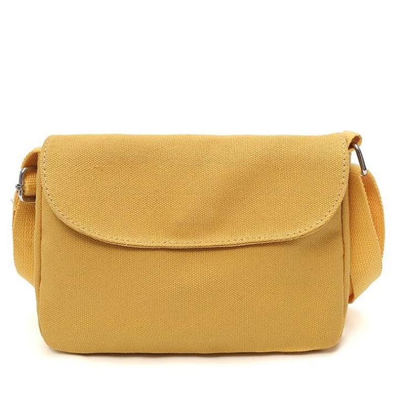

2021 Women Mini Shoulder Bag Female Small Canvas Cross Body Bags Ladies Sports Cover Cloth Purse Shell Mobile Phone Bag Tote, Yellow