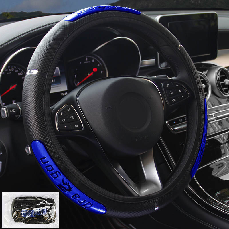 

38CM Auto Car Steering Wheel Cover Anti-catch Holder Protector China Dragon Design Fashion Sports Style Car Interior Accessories