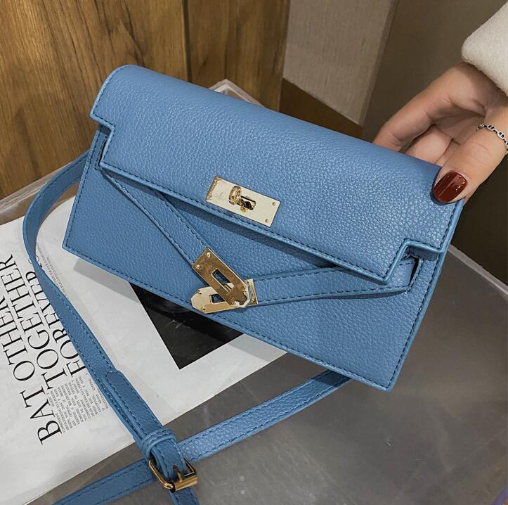 

wholesale women handbag sweet little fresh leather underarm bag multifunctional leathers clutch bags foreign blue womens shoulder handbags