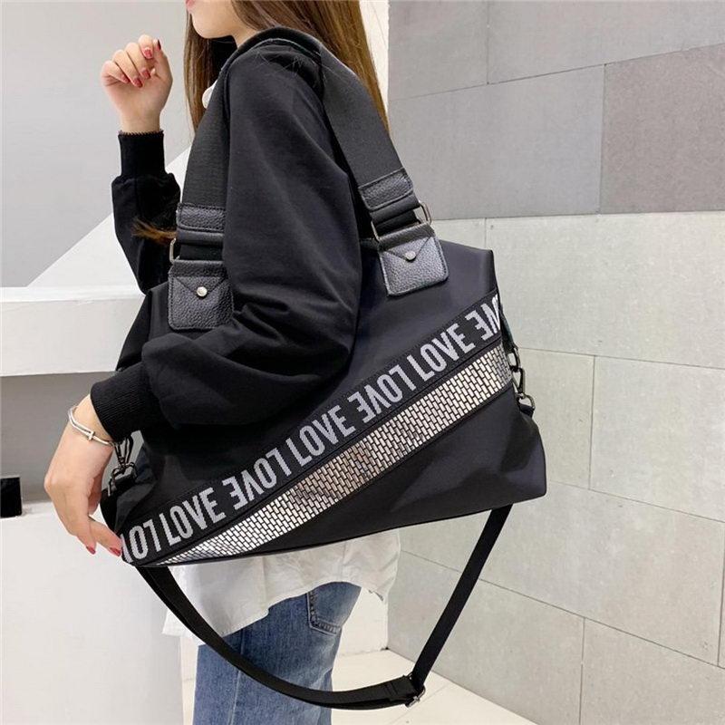 

Fashion Letter Design Women Bag Handbags Crossbody Messenger Bag Female Large Travel Totes Bags WHDV1293, Black